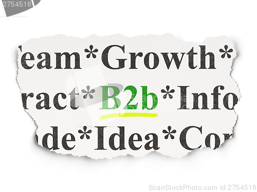 Image of Business concept: B2b on Paper background