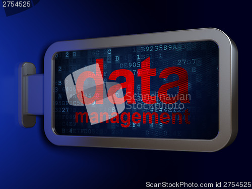 Image of Information concept: Data Management on billboard background