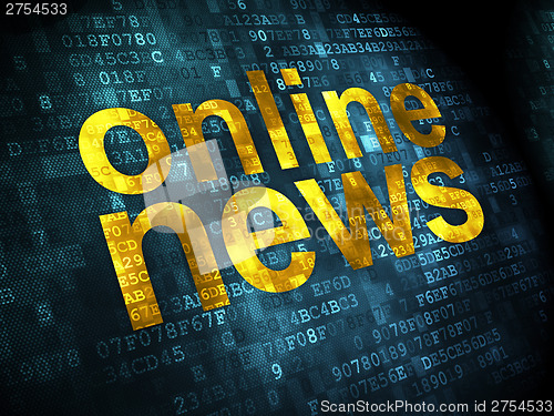 Image of News concept: Online News on digital background
