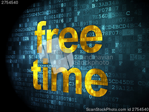 Image of Free Time on digital background
