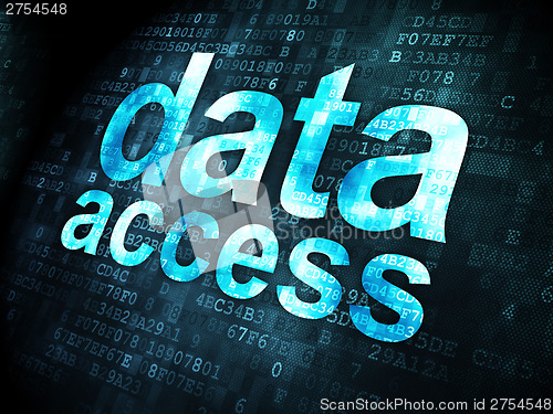 Image of Information concept: Data Access on digital background