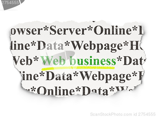 Image of Web development concept: Web Business on Paper background