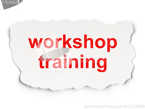 Image of Education concept: Workshop Training on Paper background