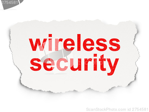 Image of Protection concept: Wireless Security on Paper background