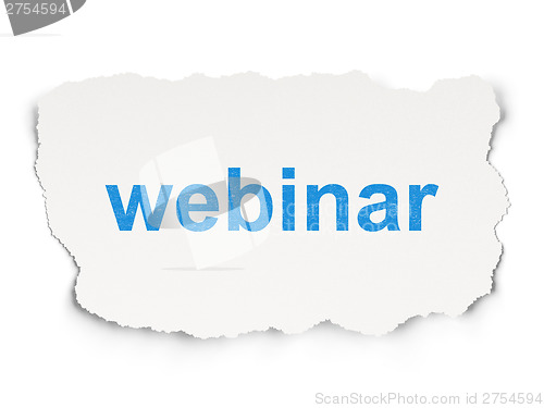 Image of Education concept: Webinar on Paper background