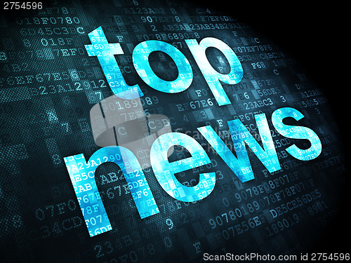 Image of News concept: Top News on digital background
