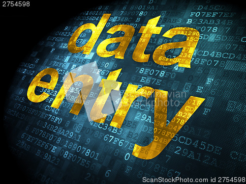 Image of Data concept: Data Entry on digital background