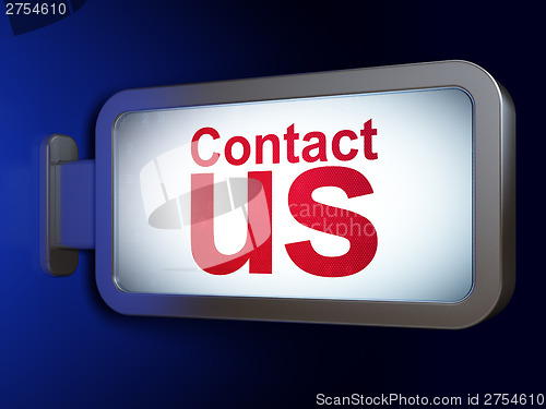 Image of Marketing concept: Contact Us on billboard background