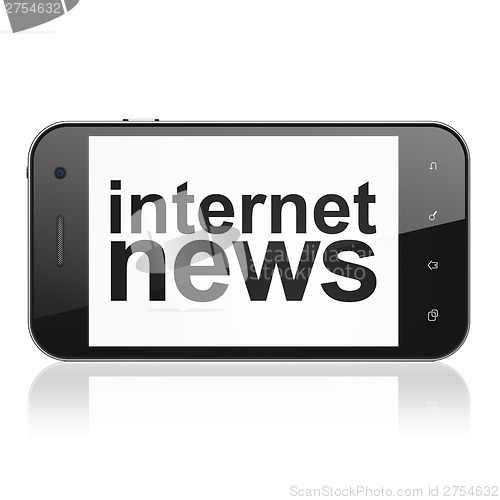 Image of News concept: Internet News on smartphone