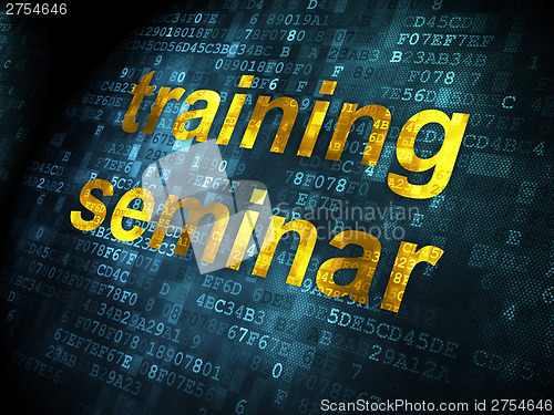 Image of Education concept: Training Seminar on digital background