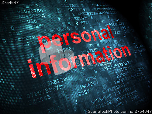 Image of Security concept: Personal Information on digital background