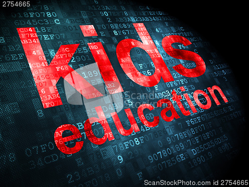 Image of Education concept: Kids Education on digital background