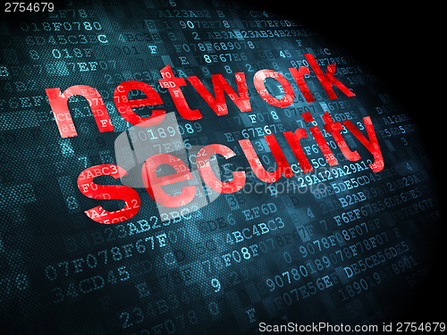Image of Privacy concept: Network Security on digital background