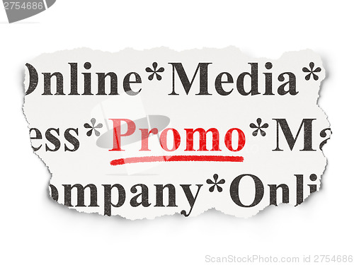Image of Marketing concept: Promo on Paper background