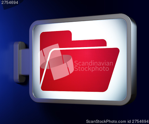 Image of Business concept: Folder on billboard background
