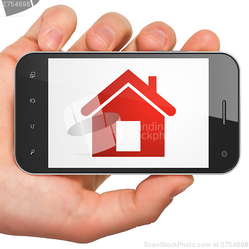 Image of Privacy concept: Home on smartphone