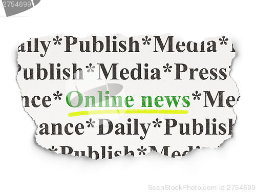 Image of News concept: Online News on Paper background
