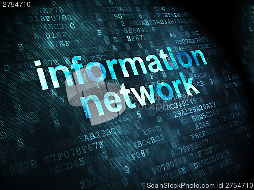 Image of Data concept: Information Network on digital background