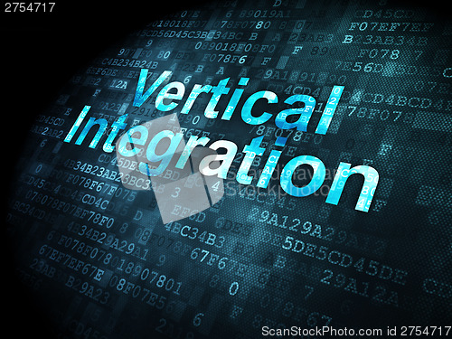 Image of Finance concept: Vertical Integration on digital background