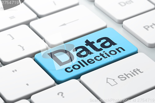 Image of Information concept: Data Collection on computer keyboard backgr