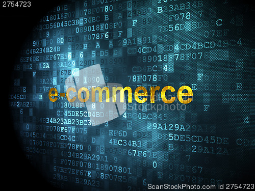 Image of Finance concept: E-commerce on digital background