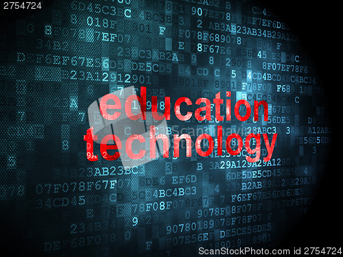 Image of Education concept: Education Technology on digital background