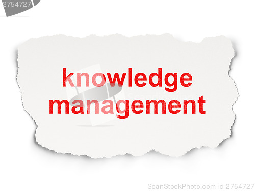 Image of Education concept: Knowledge Management on Paper background