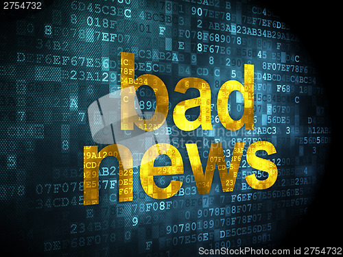 Image of News concept: Bad News on digital background