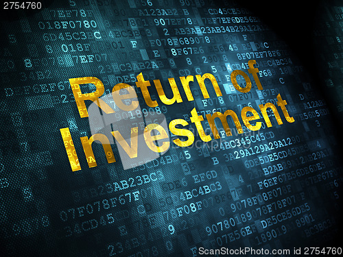 Image of Business concept: Return of Investment on digital background
