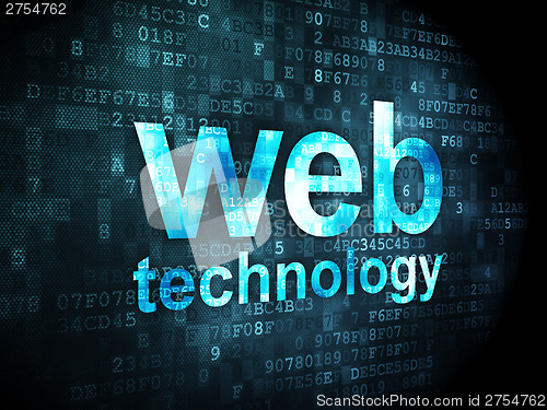 Image of SEO web development concept: Web Technology on digital backgroun
