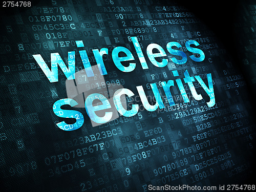 Image of Safety concept: Wireless Security on digital background