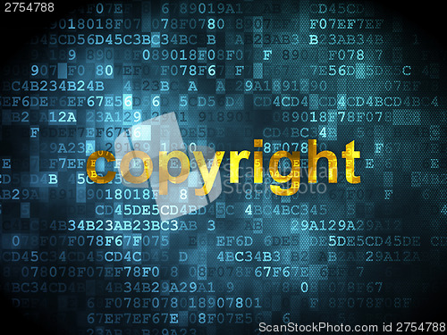 Image of Law concept: Copyright on digital background