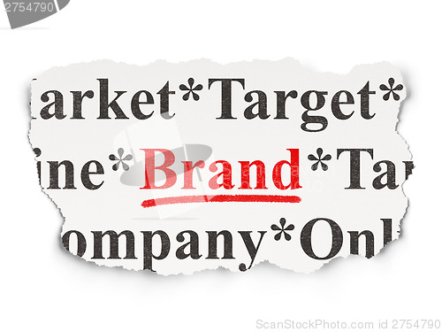 Image of Advertising concept: Brand on Paper background
