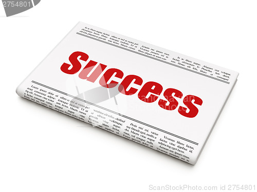 Image of Business news concept: newspaper headline Success