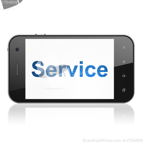 Image of Business concept: Service on smartphone