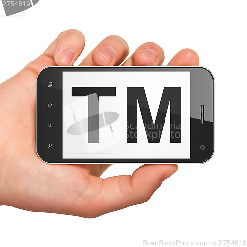 Image of Law concept: Trademark on smartphone
