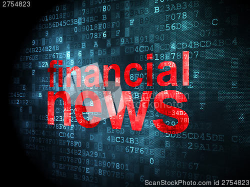 Image of News concept: Financial News on digital background