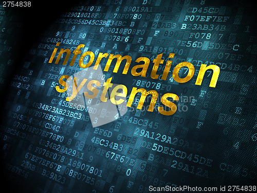 Image of Information concept: Information Systems on digital background