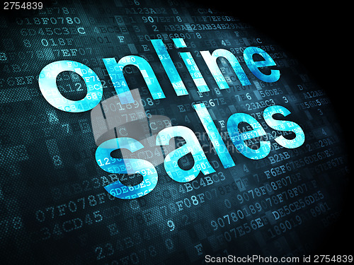 Image of Marketing concept: Online Sales on digital background