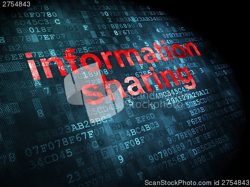 Image of Data concept: Information Sharing on digital background