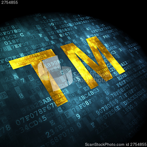 Image of Law concept: Trademark on digital background