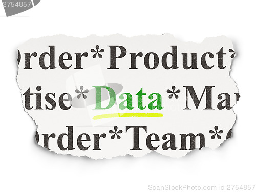 Image of Information concept: Data on Paper background