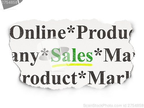 Image of Marketing concept: Sales on Paper background