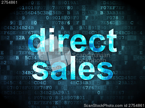 Image of Advertising concept: Direct Sales on digital background