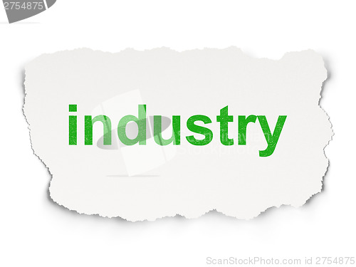 Image of Finance concept: Industry on Paper background