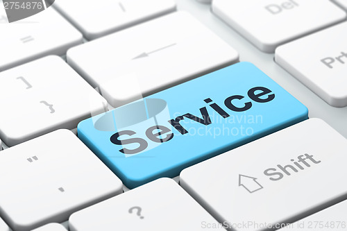 Image of Finance concept: Service on computer keyboard background