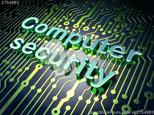Image of Privacy concept: Computer Security on circuit board background