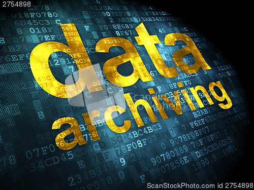 Image of Data concept: Data Archiving on digital background