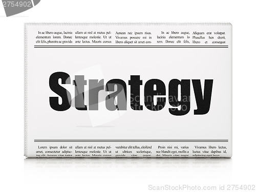 Image of Business news concept: newspaper headline Strategy
