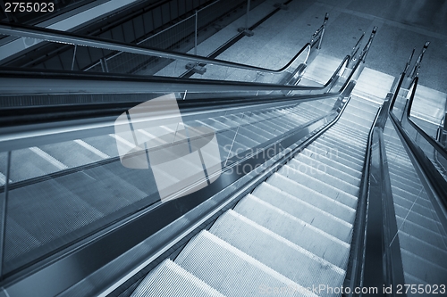 Image of Moving escalator in the business center